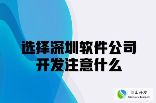 選擇深圳軟件開發(fā)公司應(yīng)注意什么