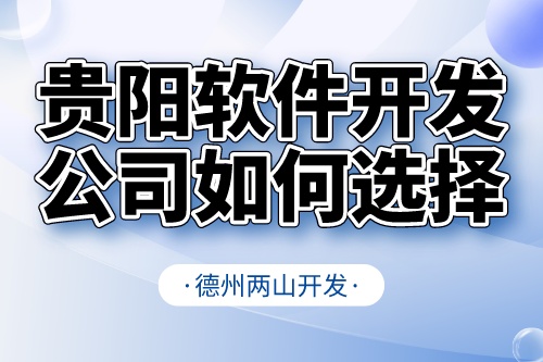 貴陽軟件開發(fā)公司如何選擇